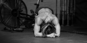 Invictus Athlete Jenn Ryan taking a rest