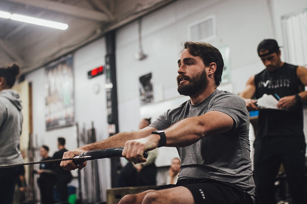 Adaptive athlete Austin Roth workout out at CrossFit Invictus