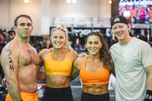 Team Invictus Unconquerable posing at the 2023 CrossFit Semi-Finals.