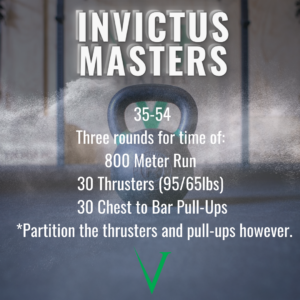 Sample programming for Invictus Masters 