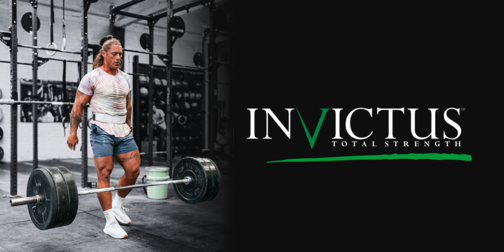 Sam Dancer slangin a barbell in the Invictus Total Strength program