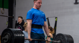 Male athlete working on his deadlift to improve his overall life